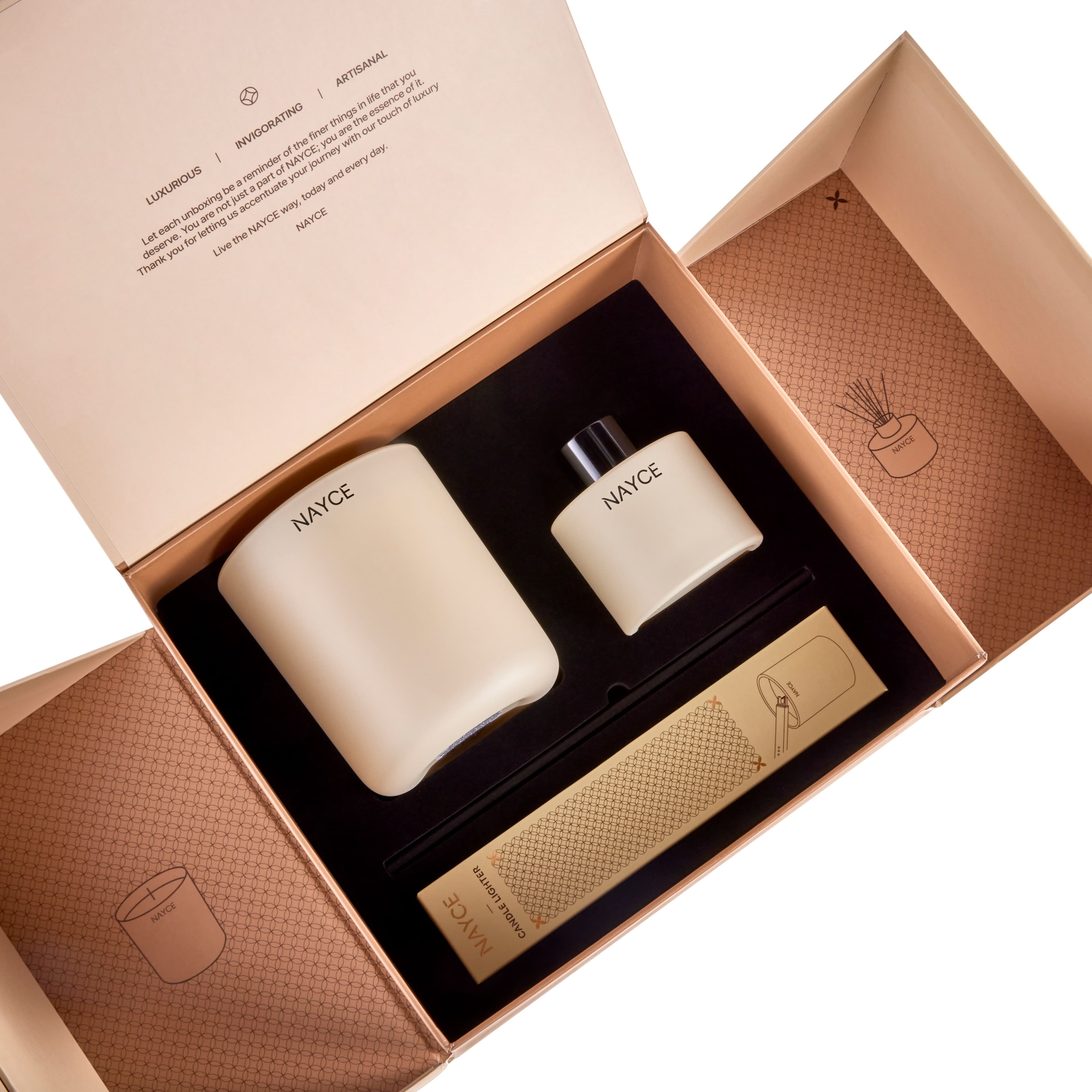 Custom candle packaging examples