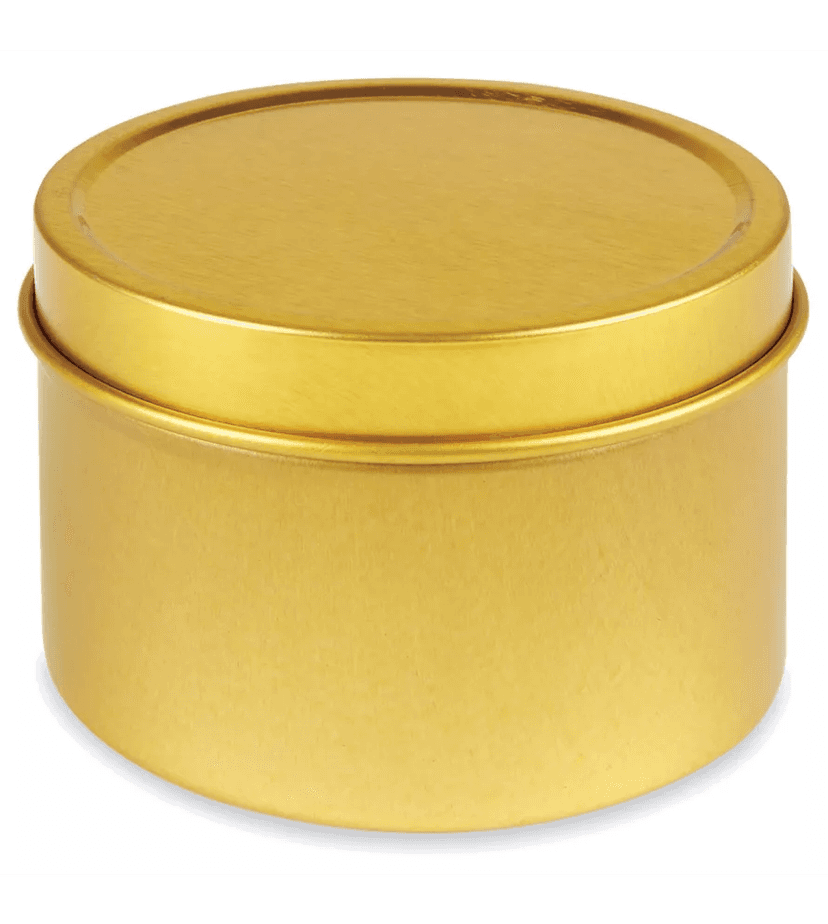 4oz Gold Metal Tin