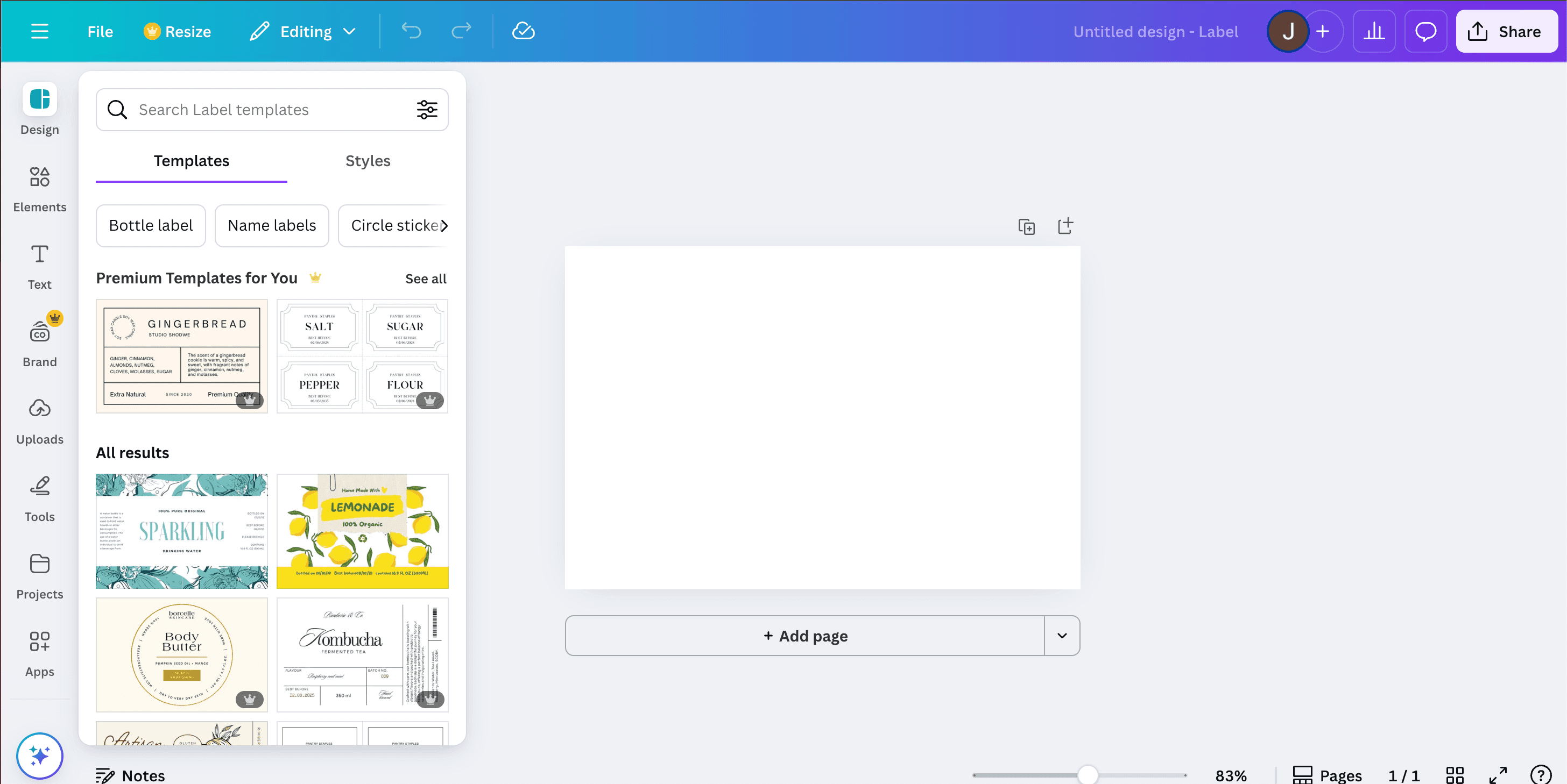 Canva interface showing custom dimensions setup